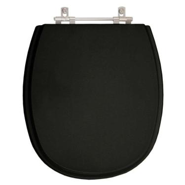 Imagem de Assento Sanitário Poliéster Loren One Preto Para Vaso Lorenzetti 6lpf