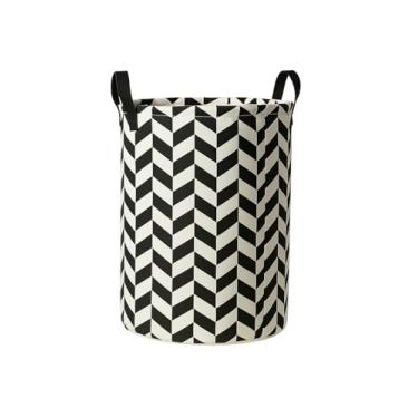 Imagem de Cesto Organizador Roupa Suja Dobrável Multiuso 20l (Listras)