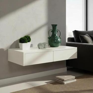 Imagem de Aparador Penteadeira Console Suspenso Off White Laca