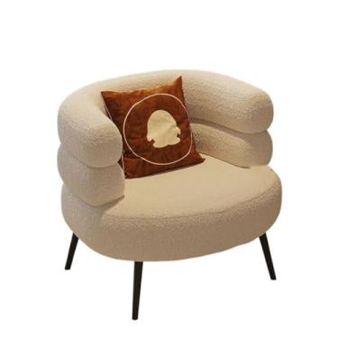 Imagem de URGDWEKJY Sofá cadeira moderna casa caxemira lã preguiçosa sofá cadeira quarto vestiário sofá solteiro maquiagem cadeira sala de estar sofá