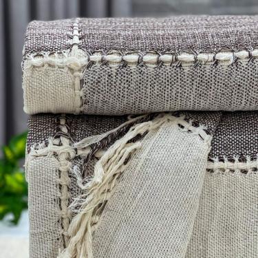 Imagem de Manta Para Sofá América Super King 255cm X 205 Cm Cru-cafã© Mescla