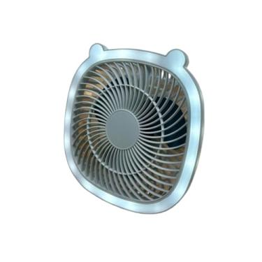 Imagem de Ventilador Portatil, Ventilador Dobrável Retrátil 180° Silencioso de Mesa Uso Exclusivo Na Tomada(Ventilador Quadrado Branco)