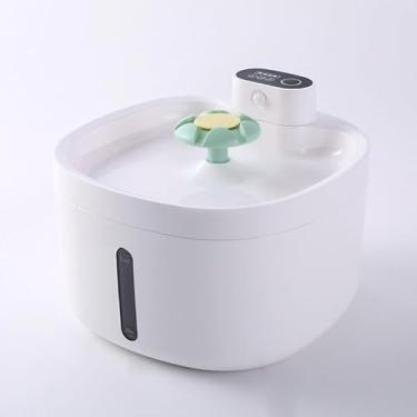 Imagem de Bebedouro Automático Inteligente para Gatos e Cães 2,6L com Sensor, Sem Fio e Silencioso (Branco)