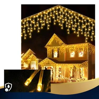 Imagem de Cascata 400 Led 10m Natal Cor Das Luzes Branco Quente x 110v - KN