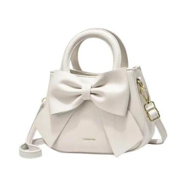 Imagem de Bolsa Pequena Quadrada Feminina Da Moda, Alta Qualidade, Com Laço, Est