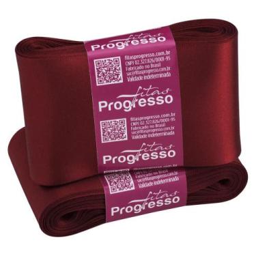 Imagem de Fita de Cetim Progresso 70mm - Nº 22 c/ 10 metros - Vinho