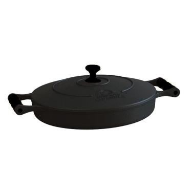 Imagem de Frigideira com alças de silicone Preto Tampa de Ferro 28 Cm