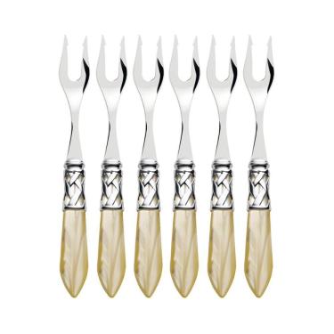 Imagem de Jogo com 6 Garfos para Petisco Aperitivo Inox Aladim Bugatti