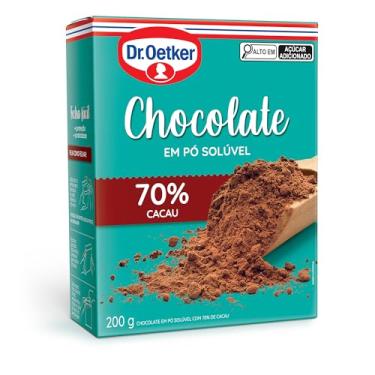 Imagem de Dr.Oetker Dr. Oetker Chocolate Em Pó Solúvel 70% Cacau Para Saborosas Receitas De Bolos Tortas Brigadeiros E Sobremesas Com Chocolate 200G