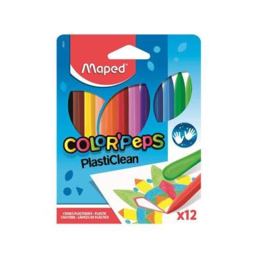 Imagem de Giz De Cera Maped Color Peps Plasticlean 12 Cores
