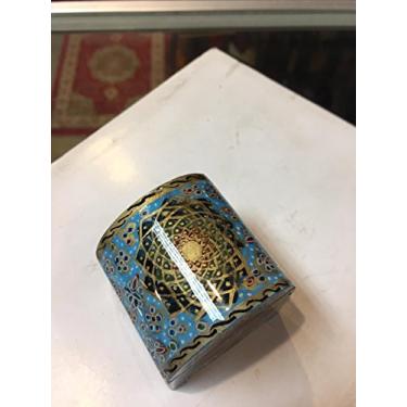 Imagem de obra-prima persa decorativa obra de arte caixa de bugigangas miniatura