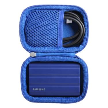 Imagem de Hermitshell Capa rígida de viagem para Samsung T7 Shield 2TB / 1TB / 4TB, SSD portátil, USB 3.2 Gen2 unidade externa de estado sólido (azul, capa para 1 disco rígido)