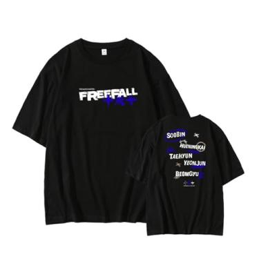 Imagem de Camiseta The Name Chapter Freefall, camisetas soltas K-pop unissex com suporte de mercadoria estampadas, Preto, 3G