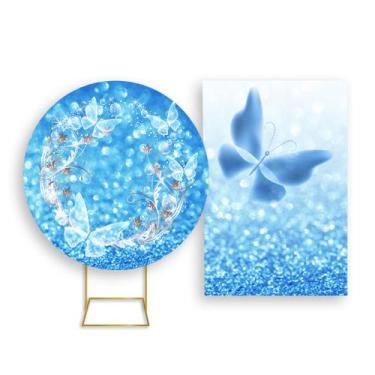 Imagem de Painel De Festa Redondo 1,50x1,50 + Painel Vertical 1,50x2,20 - Borbol