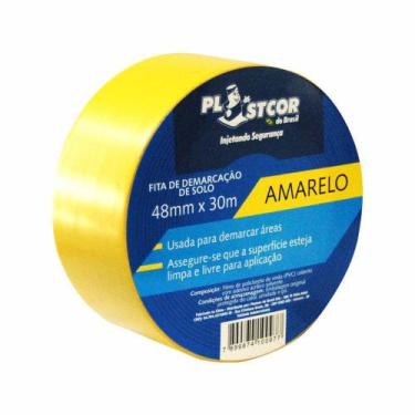 Imagem de Fita Adesiva para Demarcação e Sinalização de Solo 48mm x 30m Amarela 