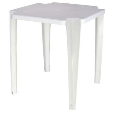 Imagem de Mesa Plástica Quadrada Tramontina 92315010 Noronha Branca, BRANCO