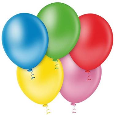 Imagem de Balão Redondo N50 Sortido - Pacote com 50 Unidades - Riberball