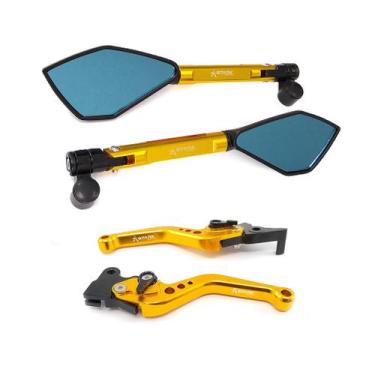 Imagem de Manete Esportivo Retrovisor Yes 125 Intruder 125 Riva - NoBrand, Doura