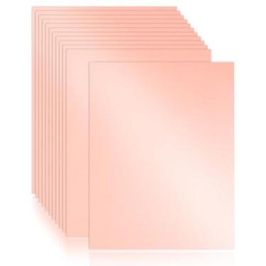 Imagem de Whaline 30 folhas ouro rosa brilhante cartolina 21,3 x 11,7 polegadas de espessura, papel para impressora 41,7 kg/250gsm para impressões, materiais de artesanato faça você mesmo