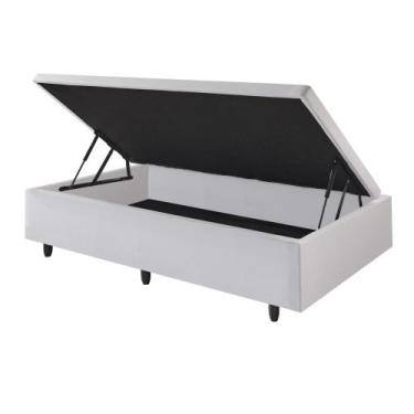 Imagem de Box Baú 96x203x34 cm Abertura Lateral Branco - Cama InHouse