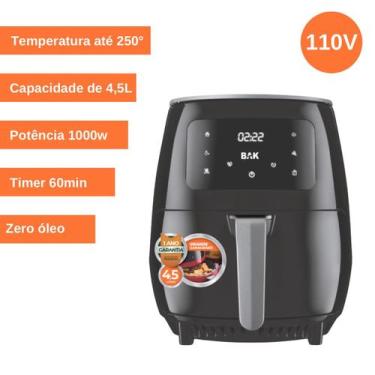 Imagem de Fritadeira Elétrica Airfryer Bak 4,5l 1000w 127v Star Premium, 110V