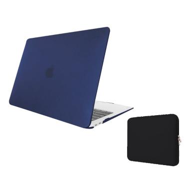 Imagem de Kit Capa Case Compativel new Macbook air 13 A1932 A2179 A2337 M1 cor azmf + Capa Neoprene