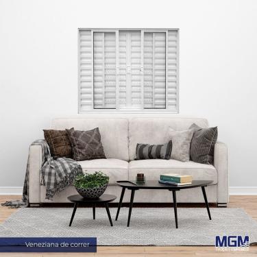 Imagem de Janela De Aluminio Veneziana 6 Folhas Vidro Mini Boreal 120X200 Mgm Branco