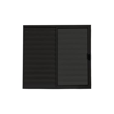 Imagem de Veneziana 3 Folhas Preto 100x100 Linha 18 Esmeralda