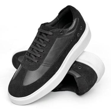 Imagem de Tênis Casual Sneaker Masculino Couro Confort Camurça Premium - Mr Ligh