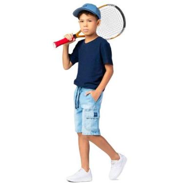 Imagem de Bermuda Jogger Cargo Menino Mania Kids com Bolsos e Codão de Amarração