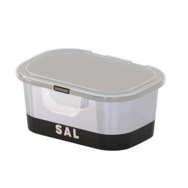 Imagem de Saleiro De Bancada Metalizado 600ml Com Tampa Fixa (Metalic)