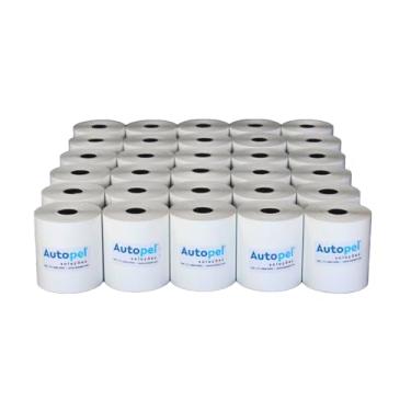 Imagem de 30 Rolos Bobina Térmica Autopel 57x40 40m P Relógio De Ponto, Calculadora