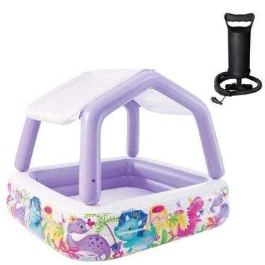Imagem de Piscina inflável infantil intex com cobertura removível 295l + bomba d