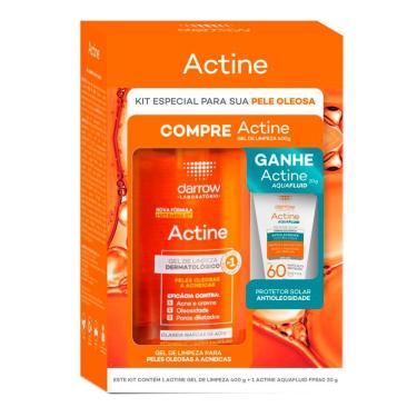 Imagem de Kit Actine Darrow Gel de Limpeza 400g e Ganhe Actine Aquafluid Antioleosidade FPS 60 Sem Cor 20g