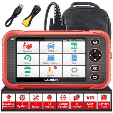 Imagem de Scanner Automotivo com Sistema de Diagnóstico Obd2 Wi Fi e Tela de, 12V, LAUNCH, Vermelho