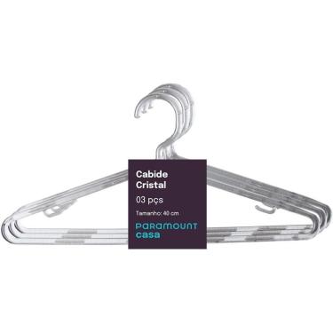 Imagem de Cabide Cristal 40Cm Paramount Kit 03 Unidades