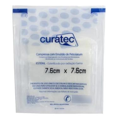 Imagem de Compressa De Emulsão De Petrolatum Curatec 7,6x7,6 caixa com 36 unidades
