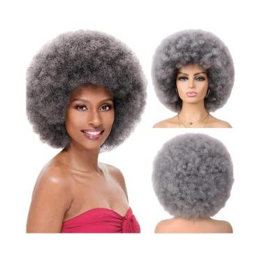 Imagem de Peruca Sintética Afro Cacheada Loira Para Mulheres, Curta E Volumosa C