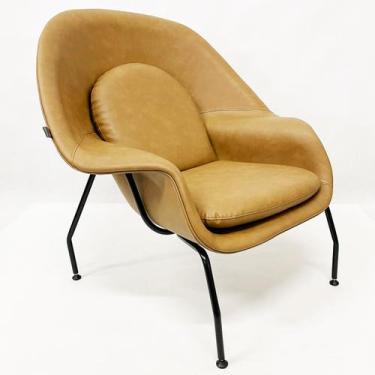 Imagem de Poltrona Decorativa Womb Chair cor Caramelo Pés Pretos - Poltronas do 