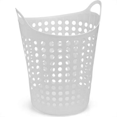 Imagem de Cesto Organizador Multiuso Flexivel Arthi Branco 44L - 1546, Branco