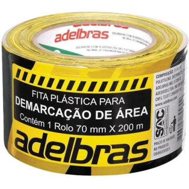 Imagem de Fita para Demarcação de Área Zebrada 70mmx200m - Adelbras