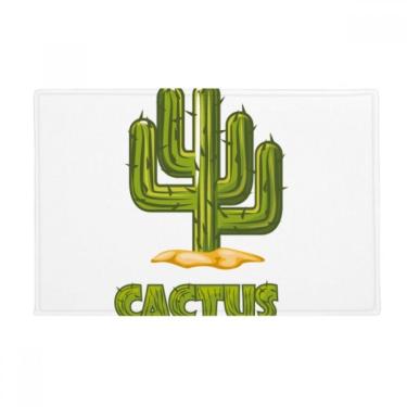 Imagem de DIYthinker Tapete antiderrapante para porta de banheiro com planta verde para suculentas de cacto