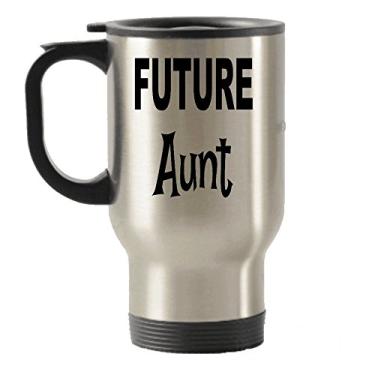 Imagem de Future Aunt Gifts – Caneca de viagem Future Aunt – Copos isolados para viagem – Ideias de presente para tia – ou presente de mordaça – para tia – Adicionar ao conjunto de caixa de presente