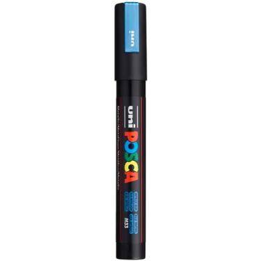 Imagem de Marcador de tinta acrílica posca, médio, azul metálico (modelo: PX113555000)