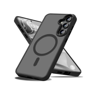 Imagem de Diffy Capa Carbon para Samsung Galaxy S24 Plus | Magnética, Fosca, Fina e Leve, Anti Impacto, Botões Metálicos e Frame Elevado para Câmera (Preto)