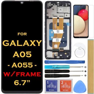 Imagem de HLTECH Substituição de tela LCD Touch Digitalizador Assembléia para Samsung Galaxy A05 A055 SM-A055F SM-A055F/DS SM-A055M 6,7 polegadas