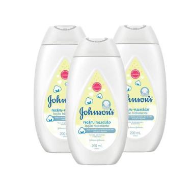 Imagem de Kit 3 Hidratantes Corporal Recém-Nascido Johnson's Baby 200ml