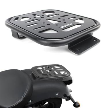 Imagem de REARACE Porta-malas traseiro para motocicleta compatível com Royal Enfield Super Meteor 650 2023-2024 Rack de armazenamento traseiro
