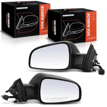 Imagem de A-Premium Par (2) espelhos retrovisores elétricos do lado do motorista e do passageiro - compatível com Chevrolet Malibu 2008-2012 e Saturn Aura 2007-2009 - Espelho retrovisor externo externo dobrável