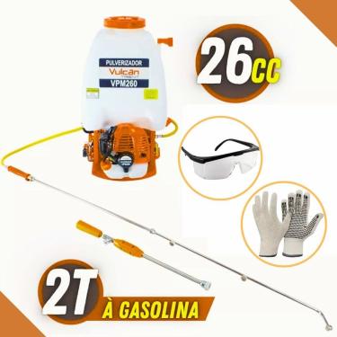 Imagem de Pulverizador Costal Vulcan VPM-260 / VPM260 25 Litros a Combustao 26cc Mangueira 3 Bicos p/ Pulverização em Lavouras, Produçoes, Sitios,  Chacaras